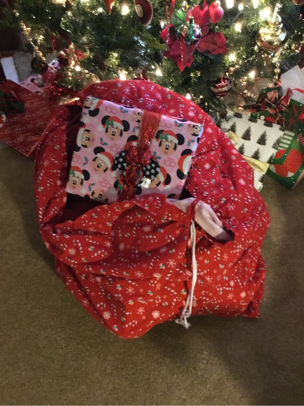 Santa’s Reusable Flannel Hand Crafted Gift Sack